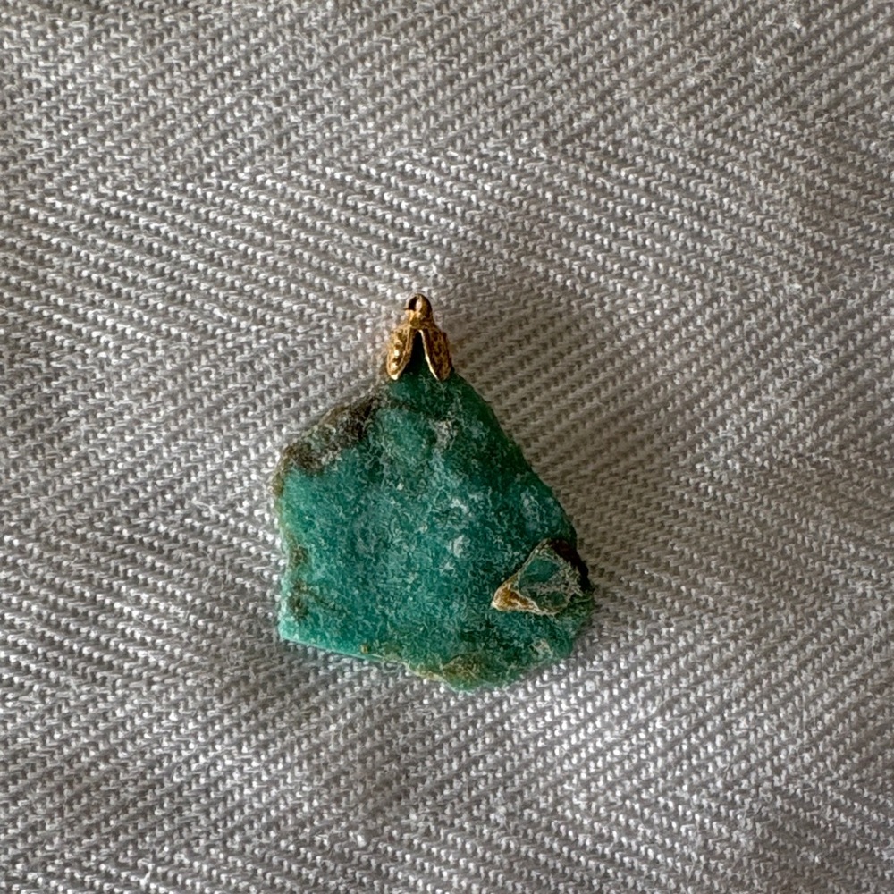 Turquoise and Gold Pendant Set - Picture 6 of 11